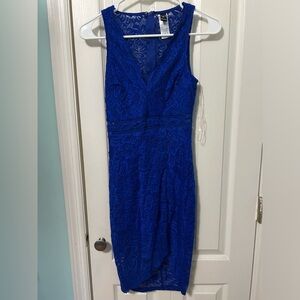 Blue bodycon dress